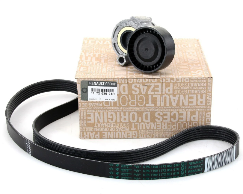 Fluence , Kadjar, Megane 4, Scenic 4, Talisman – 1.5 dCi Euro 4 V Kayış Gergi Kütüğü Seti Renault Orijinal 117203694R