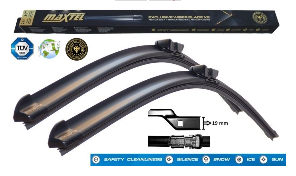 Silecek Süpürgesi Ön Muz Tipi 650/400 mm (26/16 inç) MAXTEL 12111211