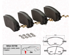 Fiat Egea Ön Fren Balata Seti - MGA 55758