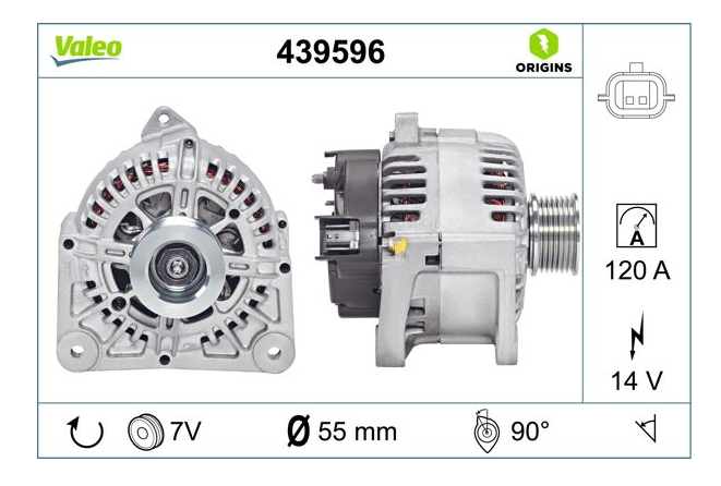 Valeo 439596 | Alternatör | Renault Clio III-IV 1.2 16V / Modus 1.2 16V